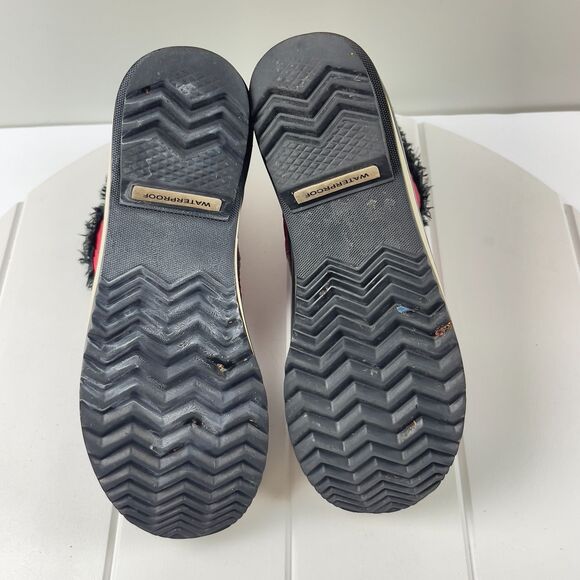 Sorel Tivoli Red Wmns Sz 6 Diamond Quilted Faux Fur Lined Snow Boots Waterproof - Picture 7 of 8